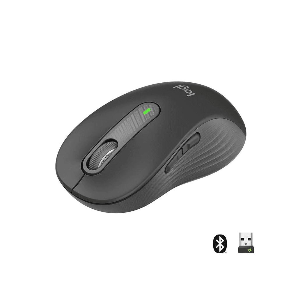LOGITECH 910-006236, M650L Signature, Siyah, Sa─ş El, USB Nano 2,4G Kablosuz,4000dpi, Optik, 5 Tu┼şlu, 24ay Pil Ömrü, Sessiz Mouse
