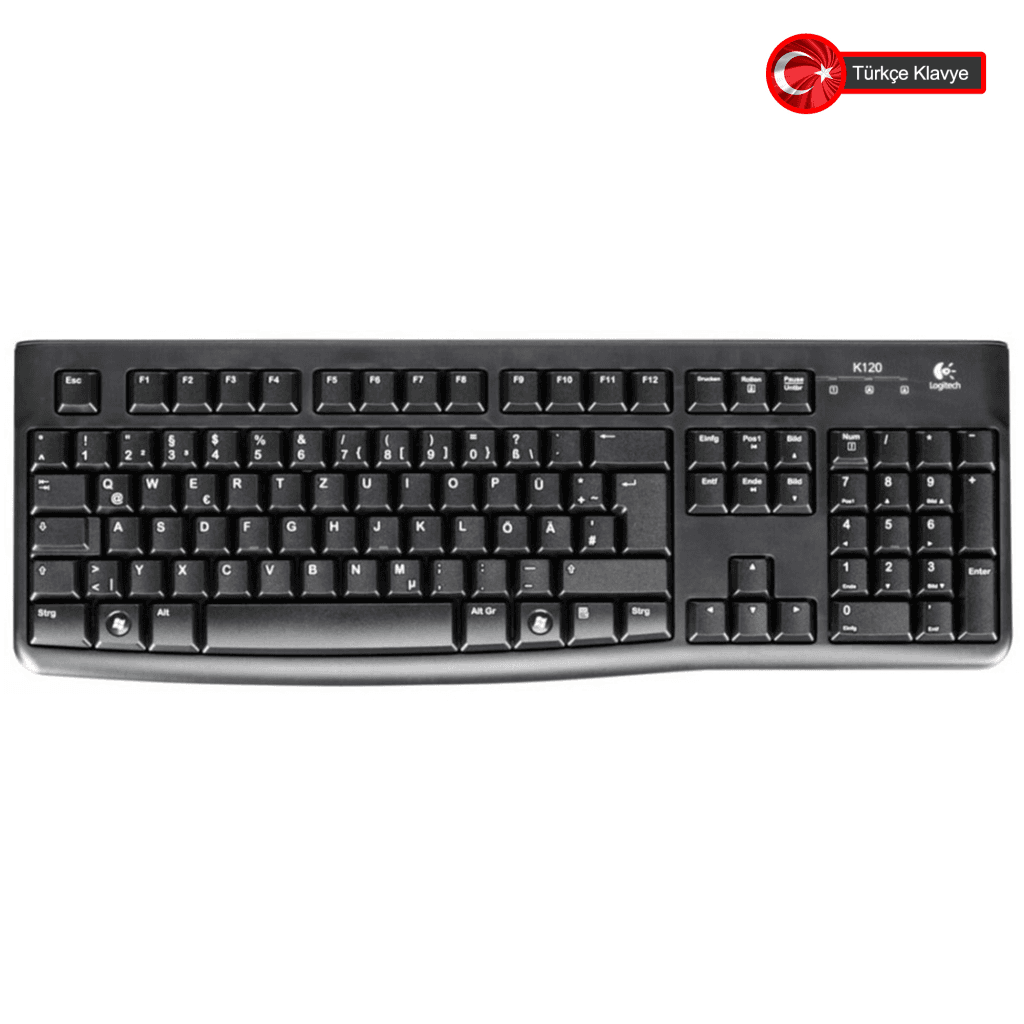 LOGITECH K120, 920-002505, USB Kablolu, TürkÇe Q, Standart Klavye