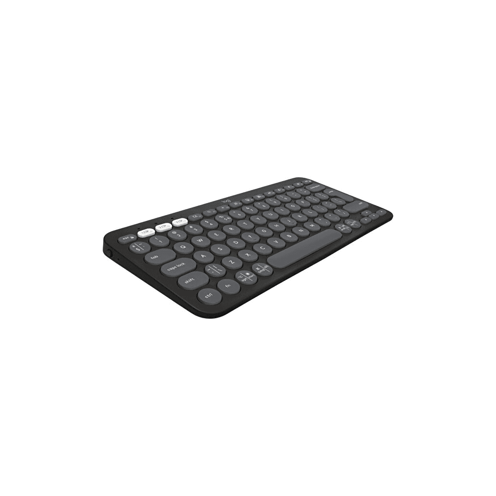 LOGITECH K380S, Pebble Keys 2,  Siyah, 920-011859, Bluetooth, TürkÇe, Q, Multimedya, Mini Klavye