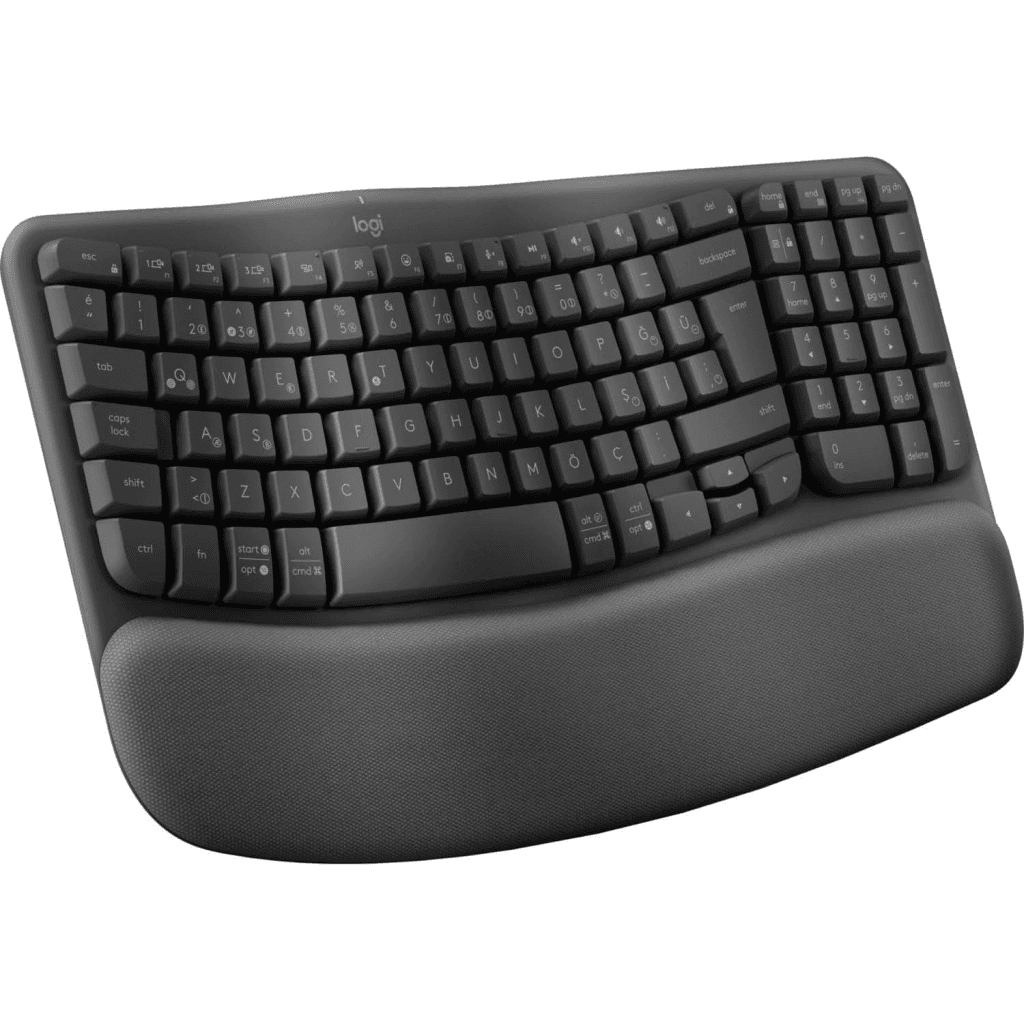 LOGITECH WAVE, 920-012311, Kablosuz, TürkÇe Q, Multimedya, Dolgu Bileklikli Klavye