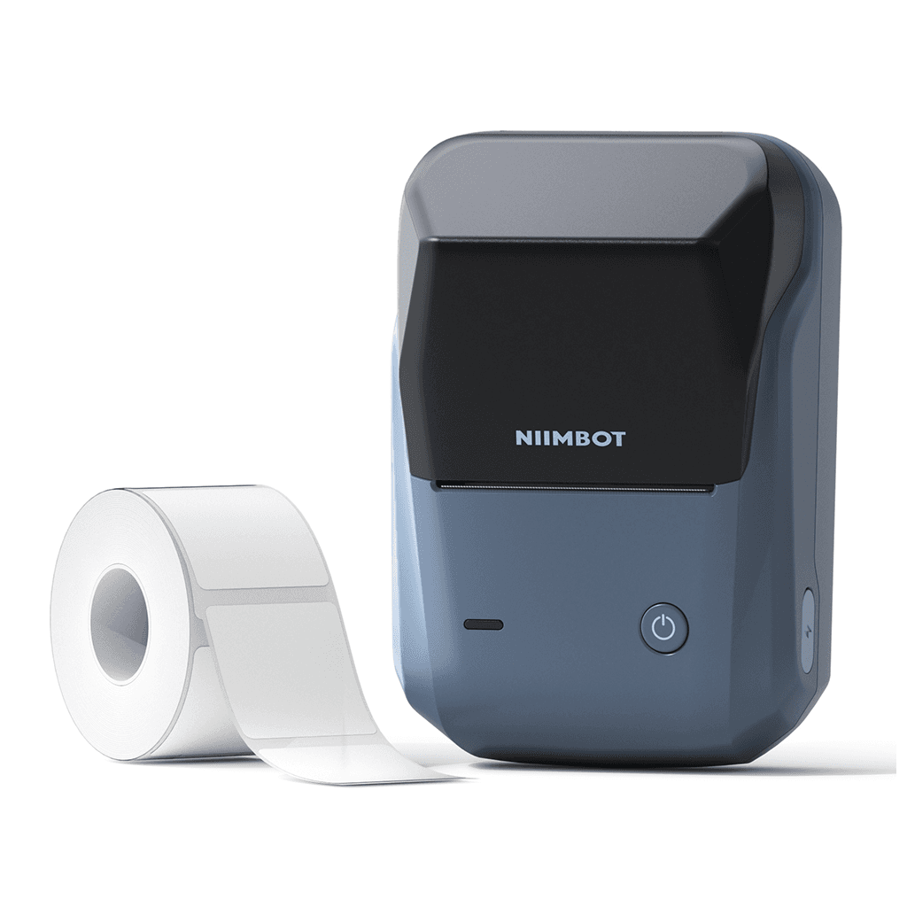 NIIMBOT B1, Ta┼şınabilir, Mürekkepsiz, Termal Etiket Yazıcı (Bluetooth, USB) Uzay Mavisi
