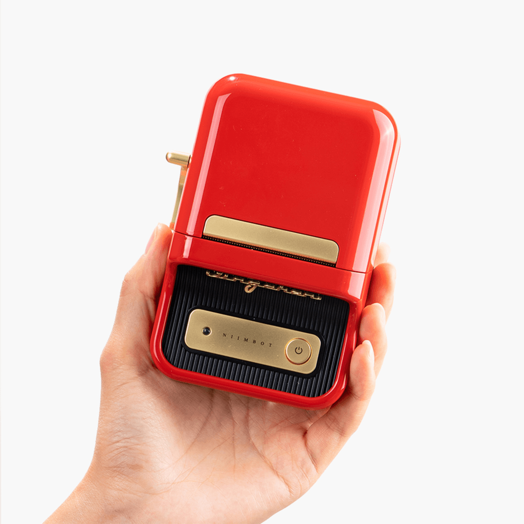 NIIMBOT B21, Ta┼şınabilir, Mürekkepsiz, Termal Etiket Yazıcı (Bluetooth, Type-C) Kırmızı