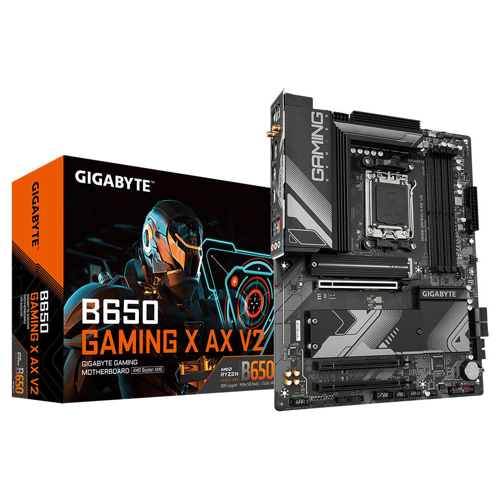 GIGABYTE B650 GAMING X AX V2, 4xDDR5, 3xM.2, DP, HDMI, Type-C, Wi-Fi 6E, Bluetooth v5.3, AM5 Soket GAMING Anakart