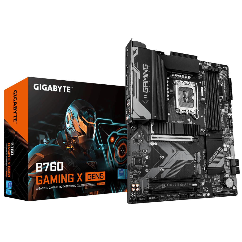 GIGABYTE B760 GAMING X GEN5, 4xDDR5, 3xM.2, DP, HDMI, Type-C, 13-14.Nesil, LGA1700 Soket, GAMING Anakart