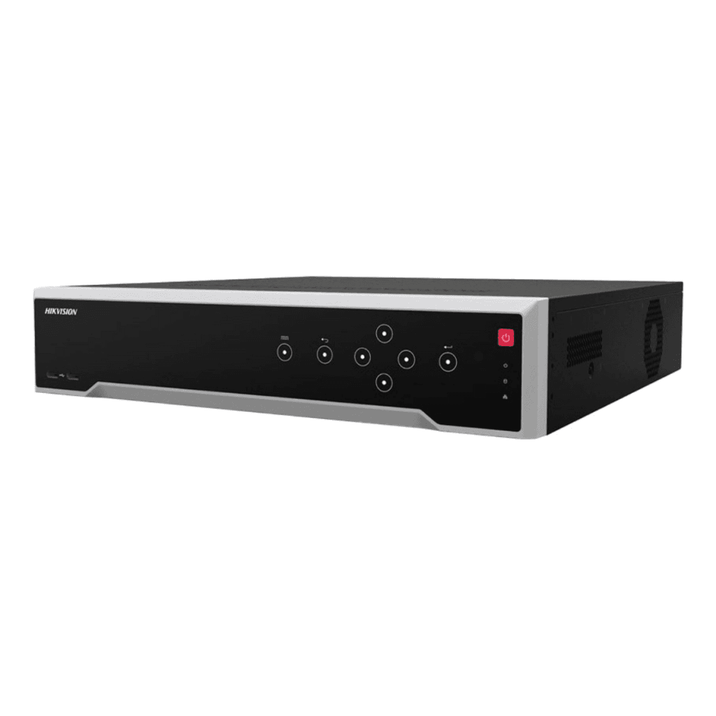 HIKVISION DS-8664NXI-I8/S, 64Kanal, 12Mpix, H265+, 8 HDD Deste─şi, 2160P Kayıt, 320Mbps Bant Geni┼şli─şi, Metal Kasa, 2 Port GigaBit Lan, RAID 0,1,5,6,10, NVR