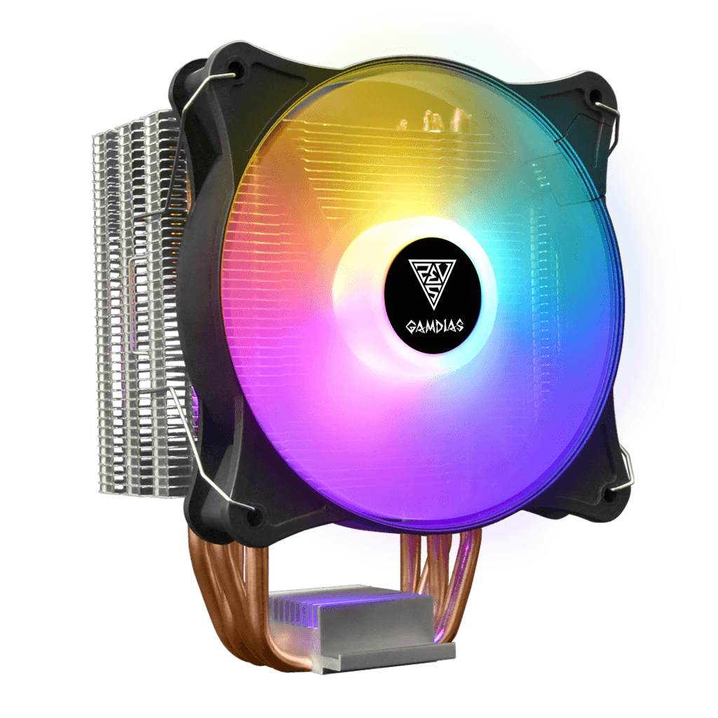 GAMDIAS BOREAS E1-410 Lite, ARGB, 120mm, CPU  Kule Tipi Hava So─şutma, Do─şrudan Temas Teknolojisine Sahip 4 adet Geli┼şmi┼ş Bakır Isı Borusu (AMD AM4 ve INTEL Tüm i┼şlemciler ile uyumlu)