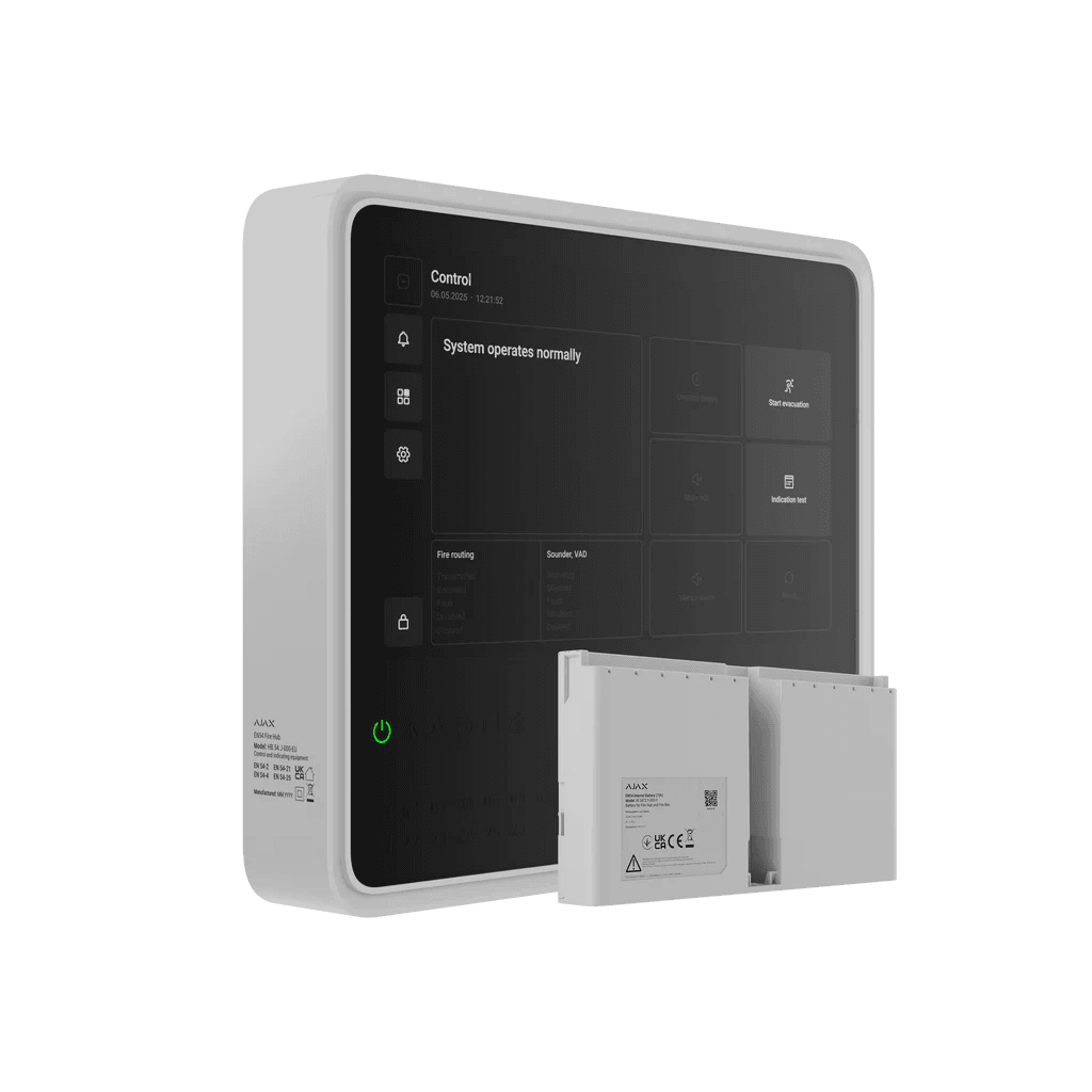 AJAX EN54 Hub, Kablosuz, Yangın Paneli, BEYAZ