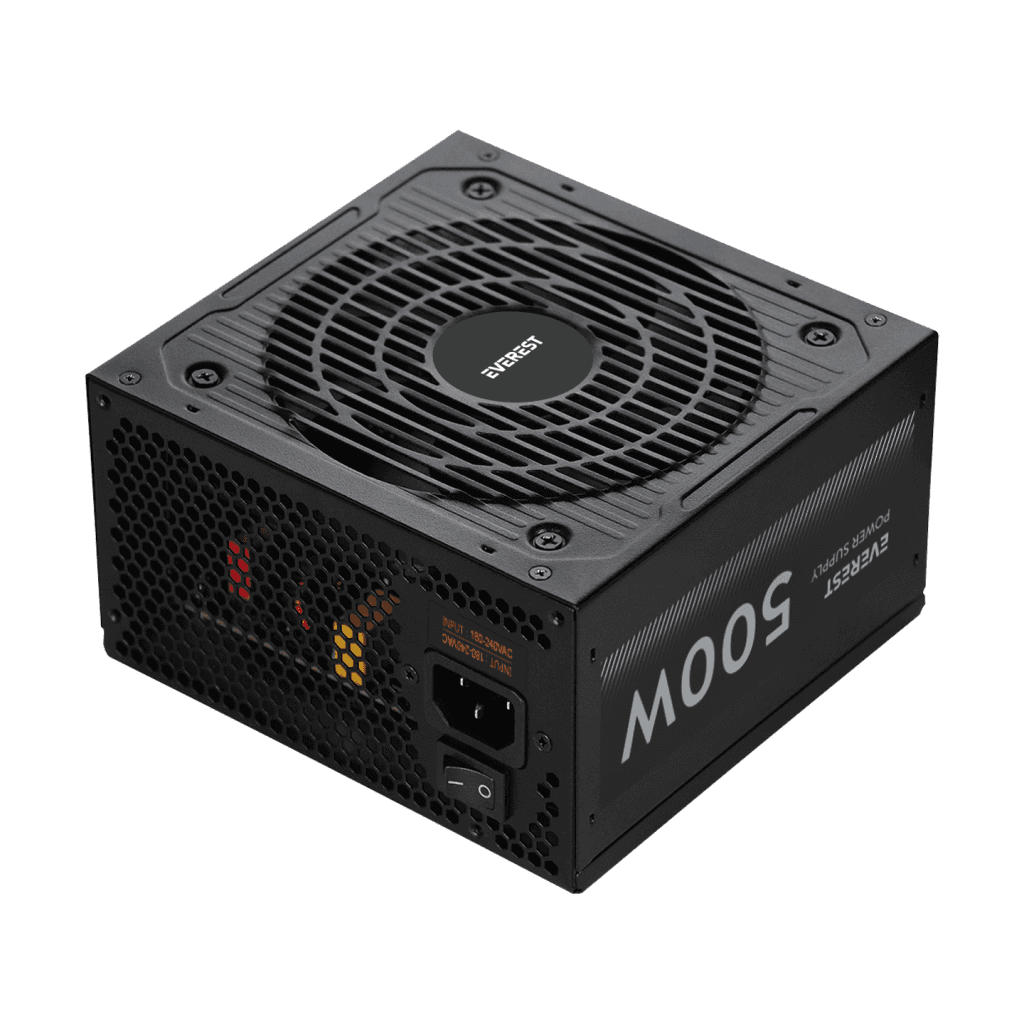EVEREST EPS-500A, 500W, 12cm Fan, ATX, GAMING Power Supply (PSU) Bulk