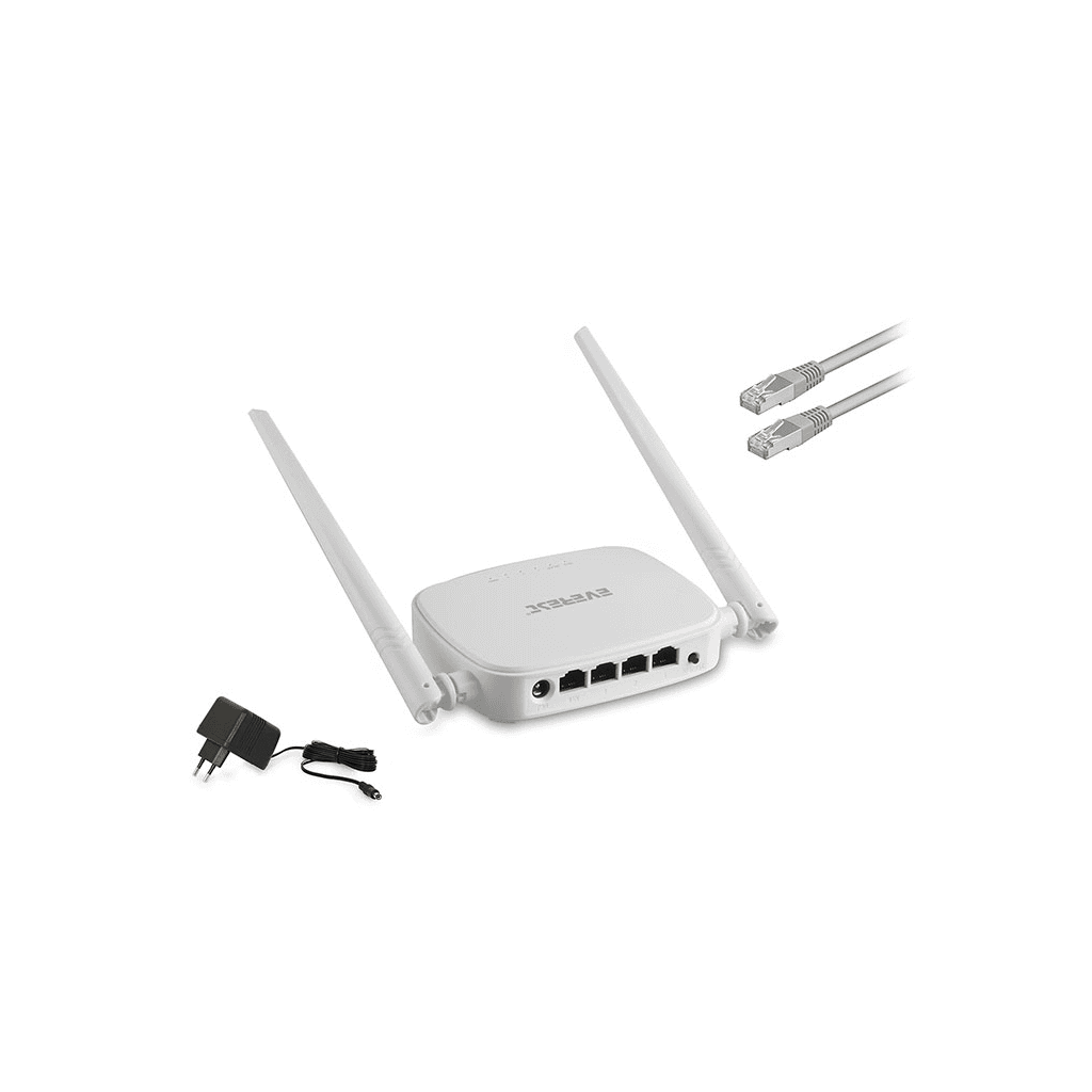 EVEREST EWR-301, 4Port, 300Mbps, 2.4Ghz Wifi, Masaüstü, Megabit, Repeater, Router, Access Point