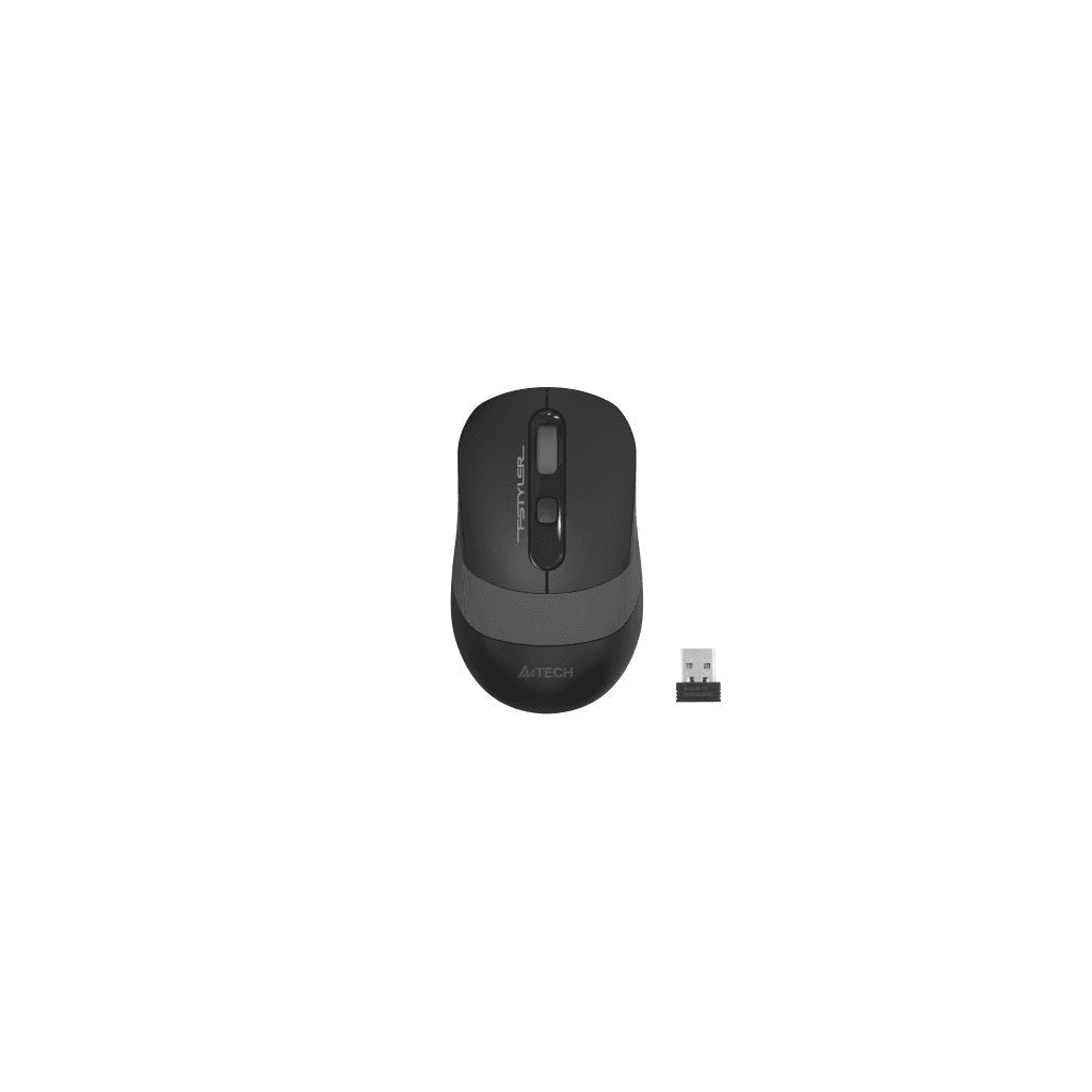 A4 TECH FG10, Grey, FSTYLER, 2,4Ghz Kablosuz, Optik Mouse, 10-15Metre, 4 Buton, Nano Alıcı