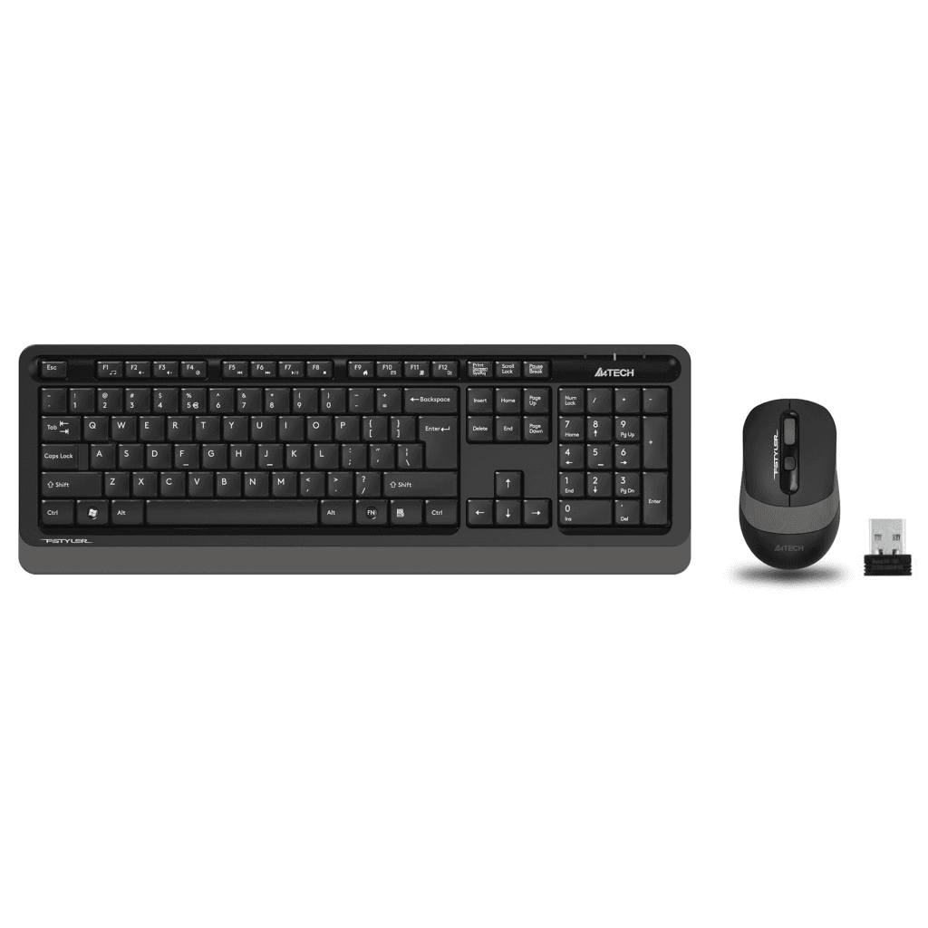 A4 TECH FG1010, Gri, FSTYLER, 2.4Ghz Kablosuz, TürkÇe Q, Klavye Mouse Set