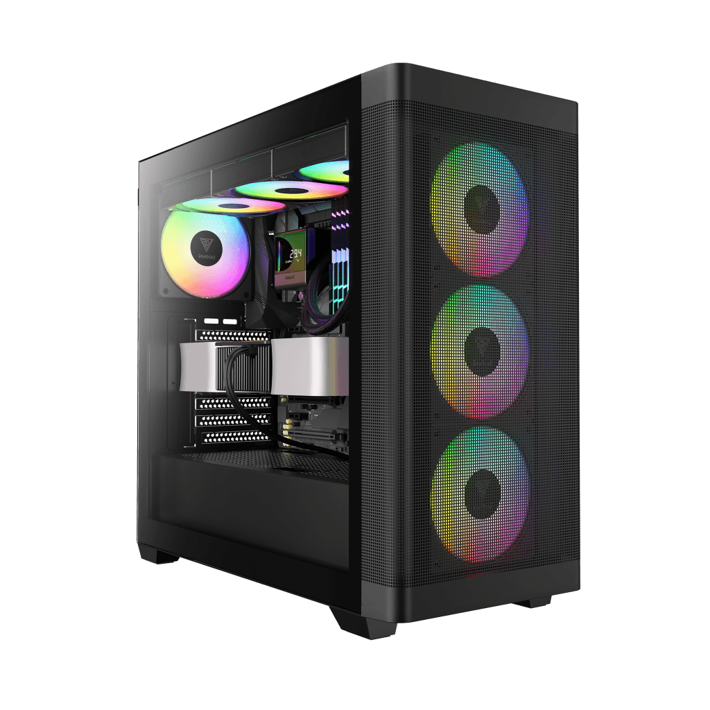 GAMDIAS ATHENA M3, 750W, 80+ Bronze, Tempered Glass, Type-C, Mesh Ön Panel, ARGB, ATX, GAMING KASA