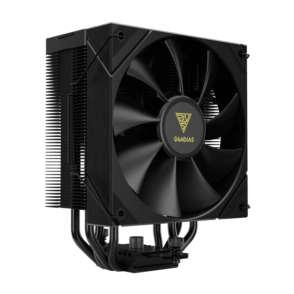 GAMDIAS BOREAS E2-410, Black Edition, 120mm, CPU Kule Tipi Hava So─şutma, Do─şrudan Temas Teknolojisine Sahip 4 adet Geli┼şmi┼ş Bakır Isı Borusu (AMD AM4-AM5 ve INTEL Tüm i┼şlemciler ile uyum