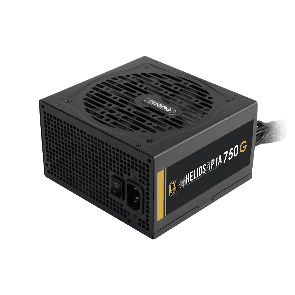 GAMDIAS HELIOS P1A-750G, 750W, 80+ Gold, Aktif PFC, GAMING, ATX, Power Supply (PSU)