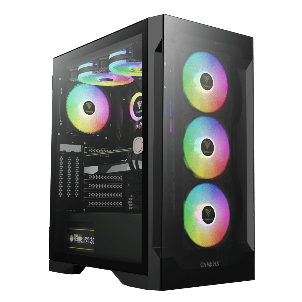 GAMDIAS TALOS E2 Elite, 850W, 80+ Bronze, Tempered Glass, ARGB, ATX GAMING KASA