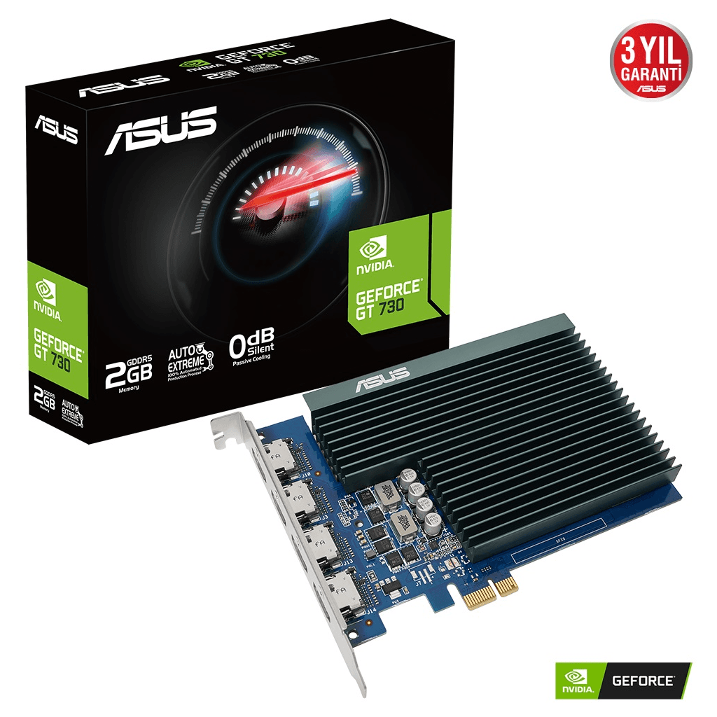 ASUS GT730-4H-SL-2GD5, 2Gb, GDDR5, 64Bit, 4xHDMI Ekran Kartı