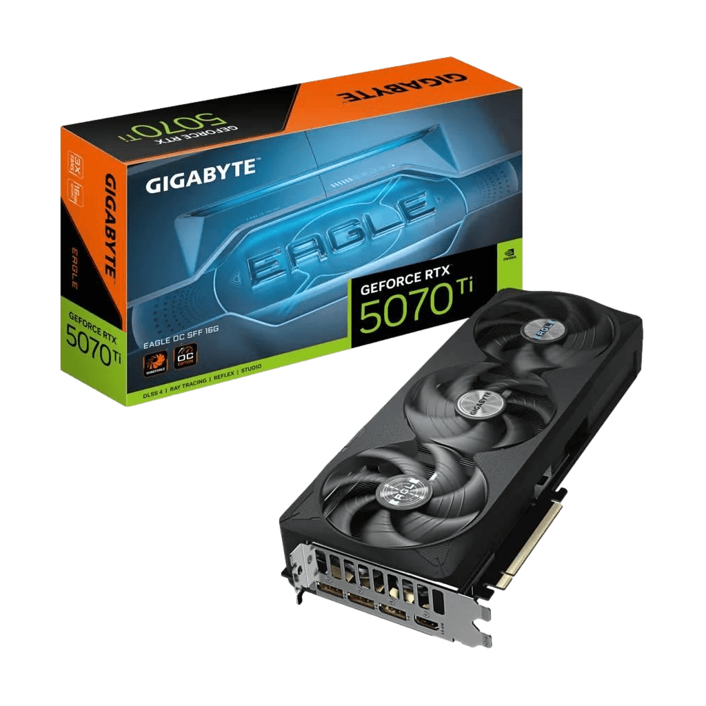 GIGABYTE GV-N507TEAGLE OC-16GD, RTX5070TI, EAGLE OC, 16Gb, GDDR7, 256BIT, 3 Fanlı, 1xHDMI, 3xDP, GAMING Ekran KARTI