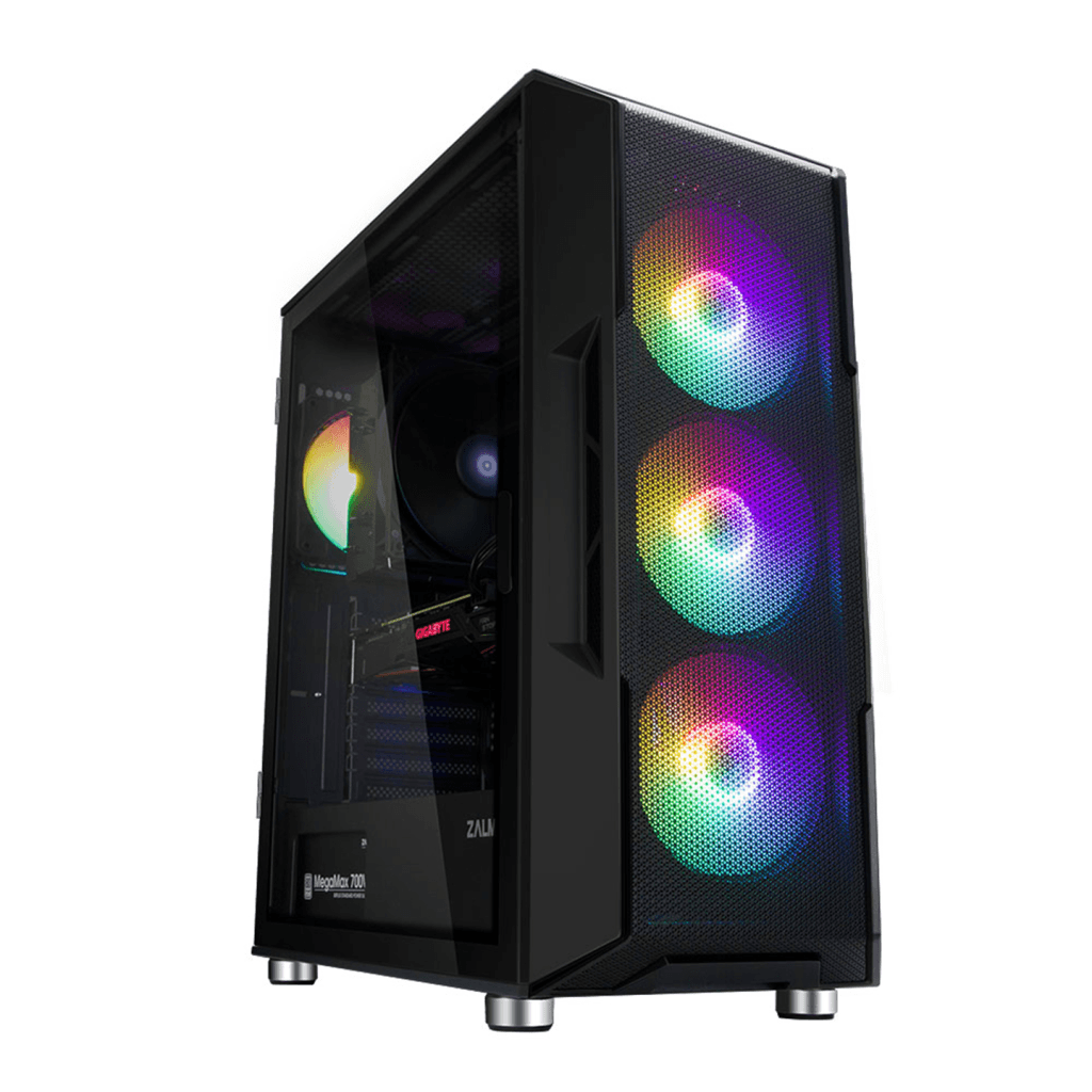 ZALMAN I3 NEO BLACK, MegaMax, 700W 80+, Mesh Panel, Tempered Glass, 4x120mm RGB Fan, ATX GAMING KASA