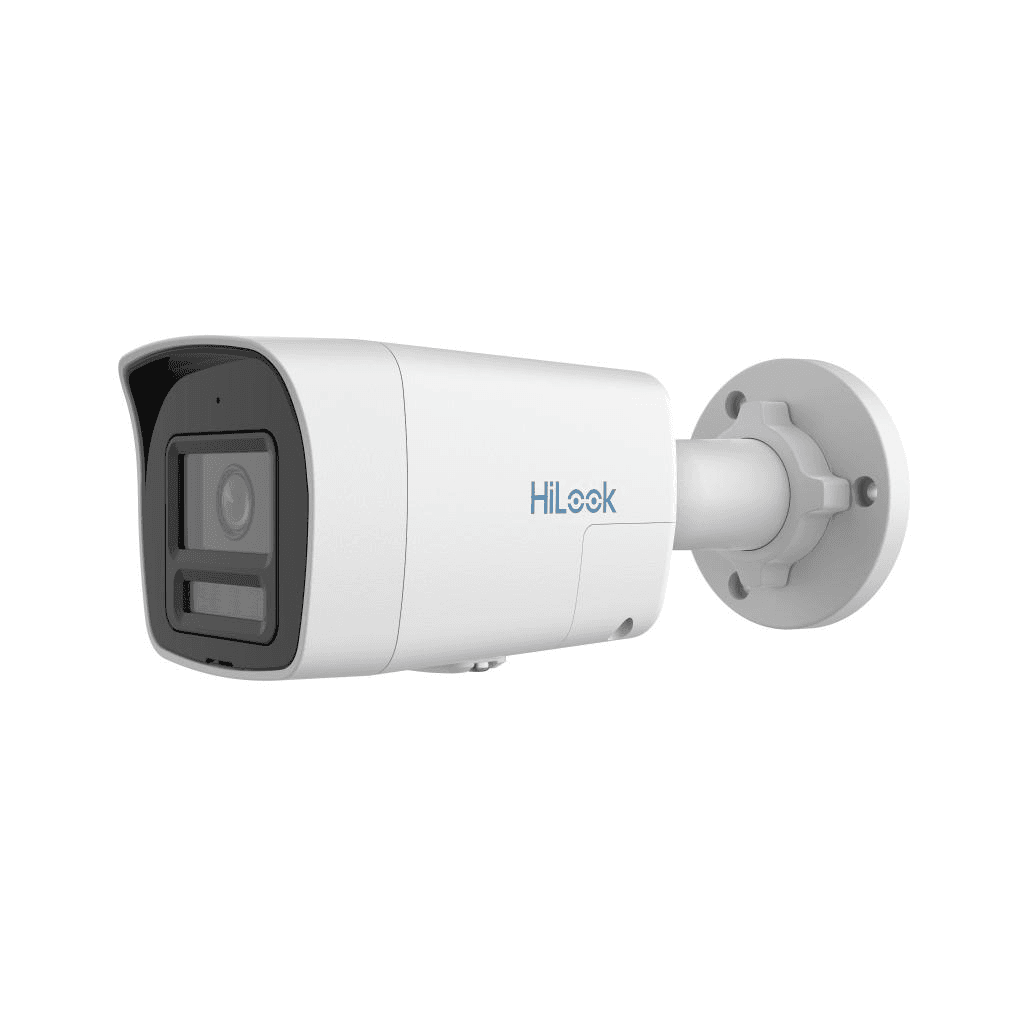 HILOOK IPC-B129HA-LUF, 2Mpix, 2,8mm Lens, H265+, Dual Light, 30Mt Gece Görü┼şü, Dahili Mikrofon, IP67, PoE, Bullet, IP Kamera
