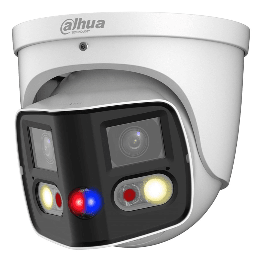 DAHUA  IPC-PDW3849-A180-AS-PV, 2X4Mpix, 2,8mm Lens, H265+, 25Mt Gece Görü┼şü, IP67, Dahili Mikrofon, TiOC Duo Süper Geni┼ş AÇı Dome Ip Kamera