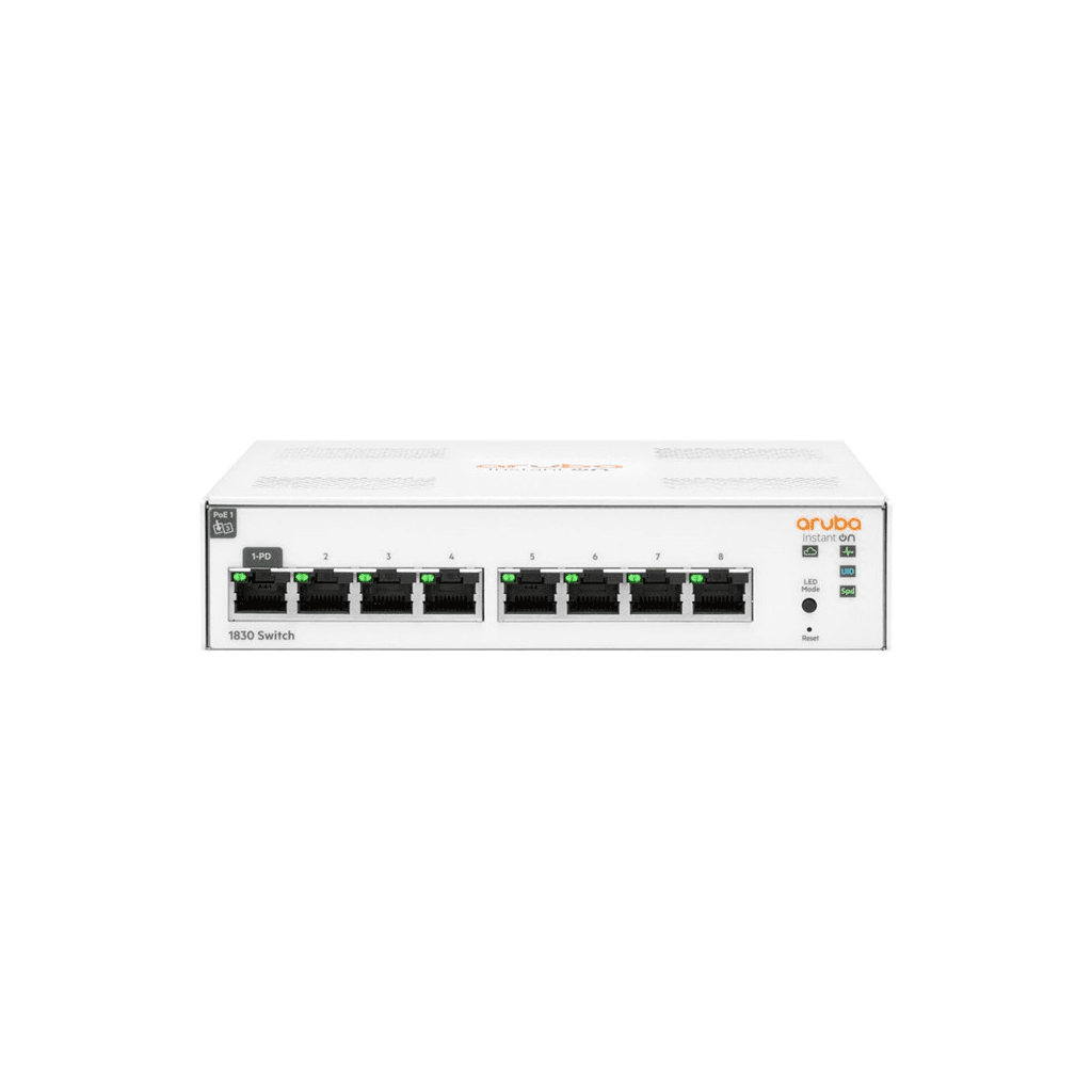 HP Aruba Instant On, JL810A 1830-8G, 8Port, GigaBit, Yönetliebilir, Rack Mount Switch