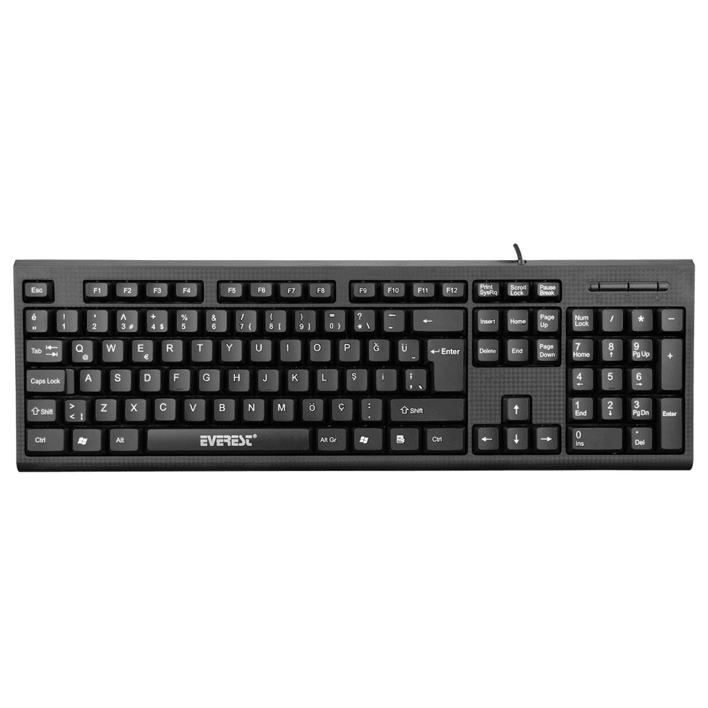 EVEREST KB-871U, USB Kablolu, TürkÇe Q,  Standart Klavye (Siyah)