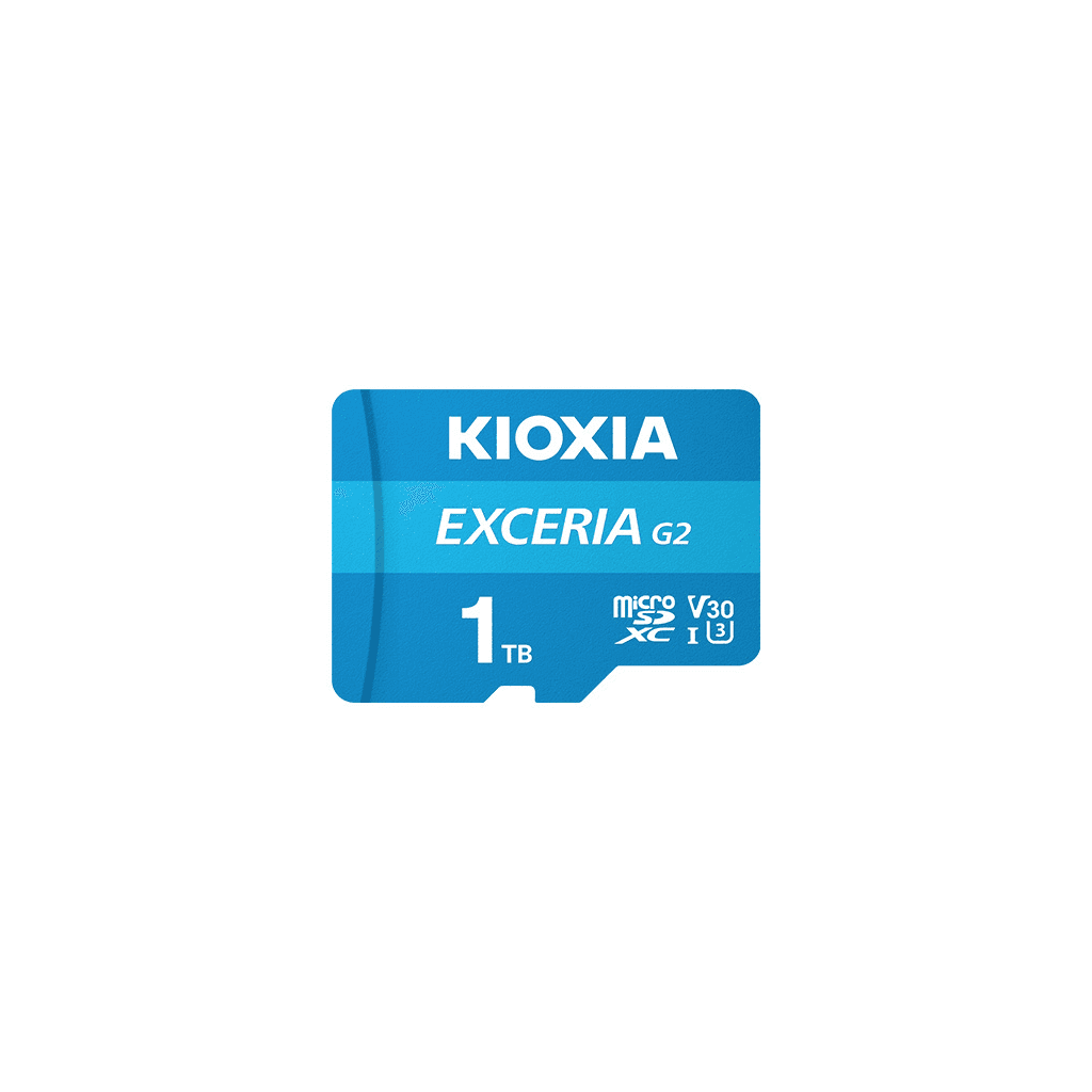 KIOXIA 1TB ExceriaG2, LMEX2L001TG2 U1 V30 4K,  CL10, 100Mb/s, MicroSD Kart Bellek (SD Adaptörlü)
