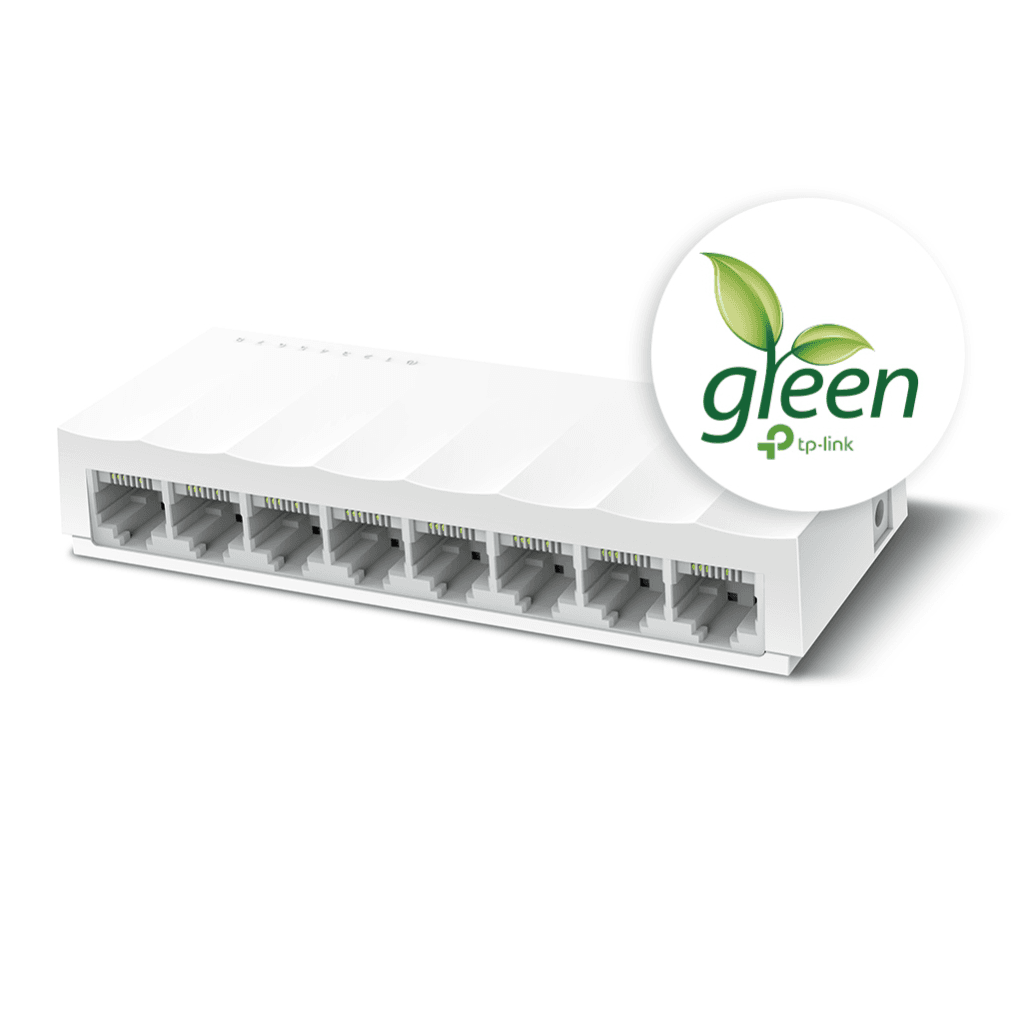 TP-LINK LS1008, Green Tech, 8 Port, MegaBit, Yönetilemez, Masaüstü Switch