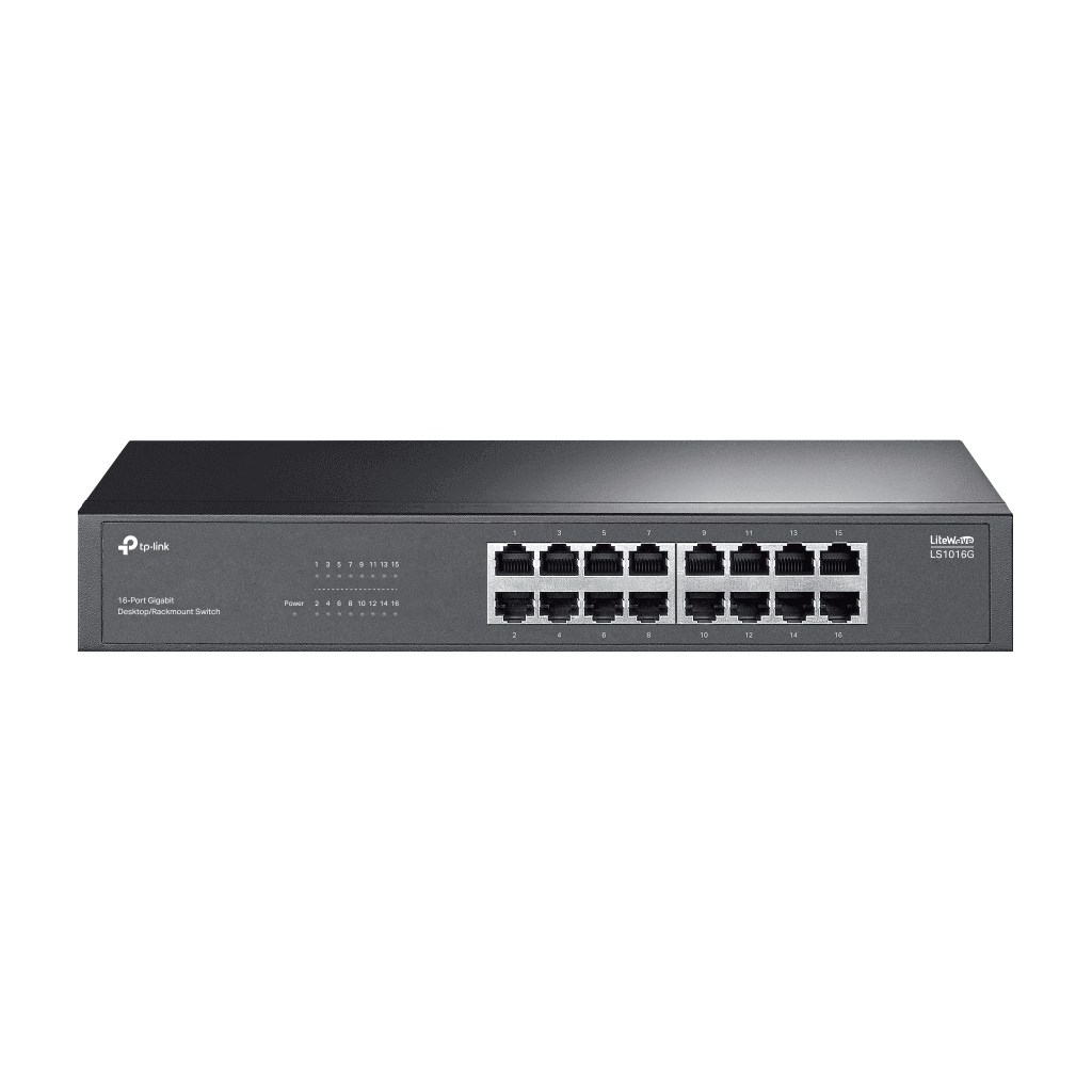 TP-LINK LS1016G, Green Tech, 16 Port GigaBit, Yönetilemez, Metal Kasa, Masaüstü Switch
