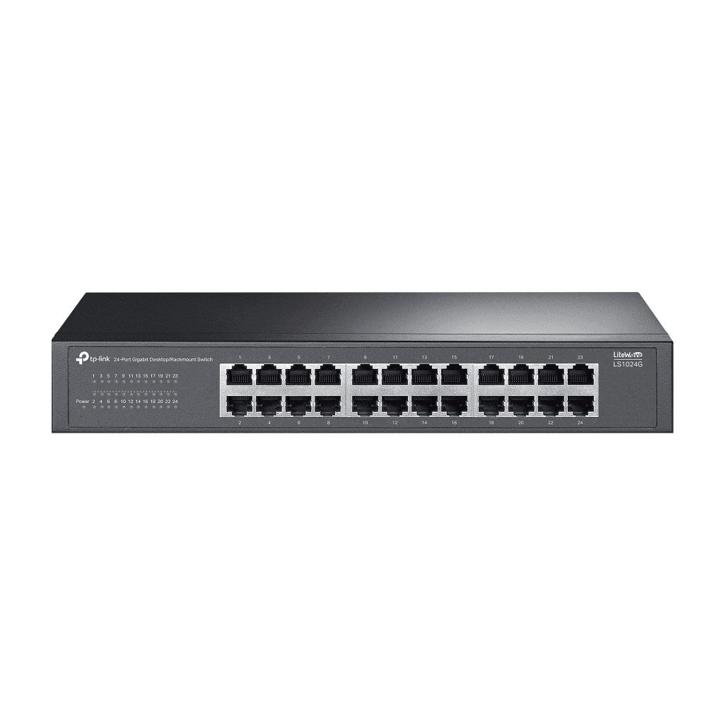 TP-LINK LS1024G, Green Tech, 24 Port GigaBit, Yönetilemez, Metal Kasa, Masaüstü Switch