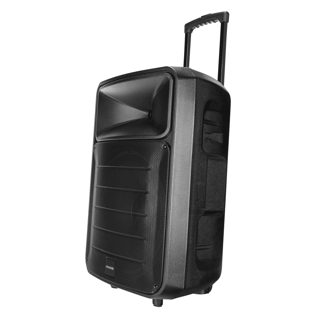 MICROLAB M63, 120W, Ta┼şınabilir, BT/USB/AUX/TF/TWS, RGB I┼şıklı, Batarya, 2adet UHF Mikrofon, Karaoke/Parti, Bluetooth Speaker,