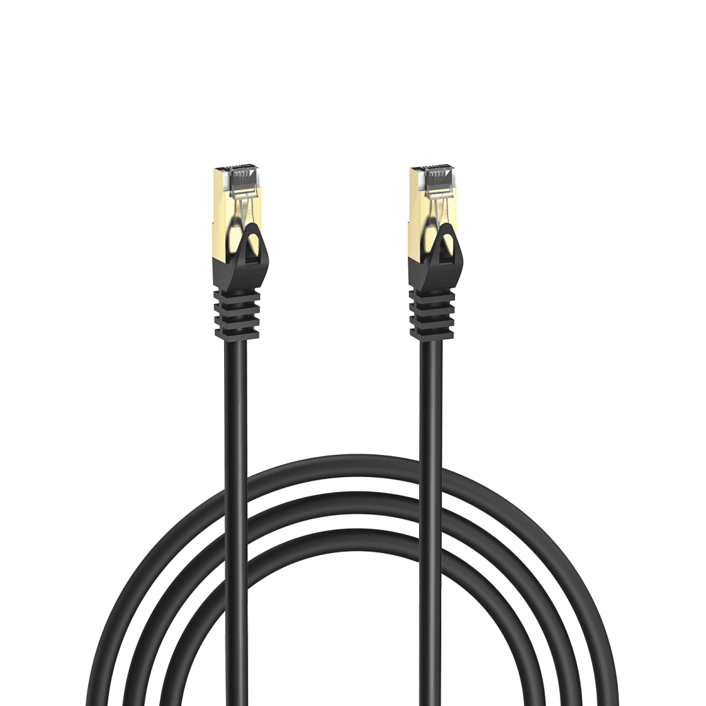 S-LINK MM-CAT703, CAT7, Patch, 3Mt, Gold UÇlu,   FTP, CCA, A─ş Ba─şlantı Kablosu (Siyah)