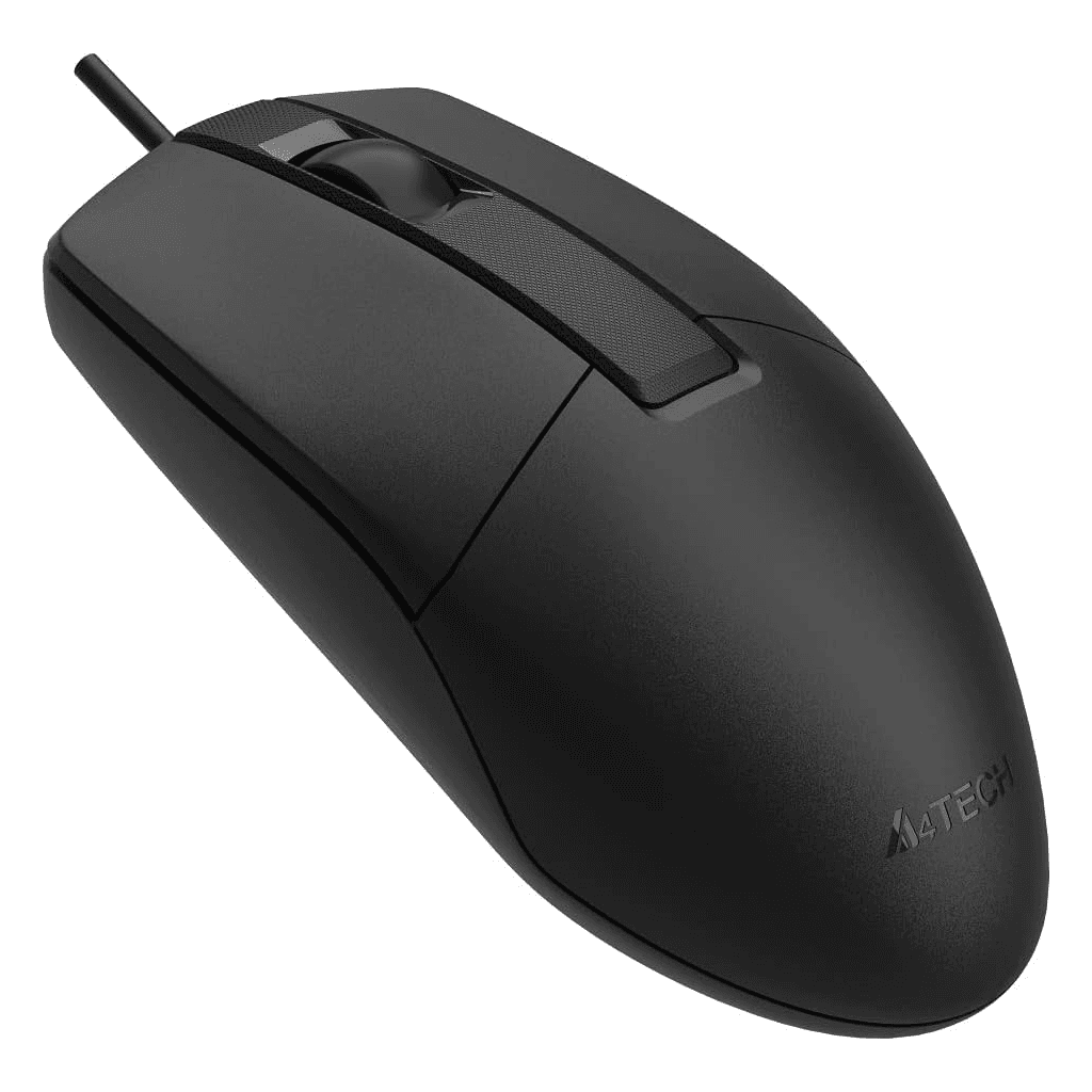 A4 TECH OP-330S, Siyah, Silent, V-Track, 1200dpi, 3 Buton, Usb Kablolu, Optik Mouse