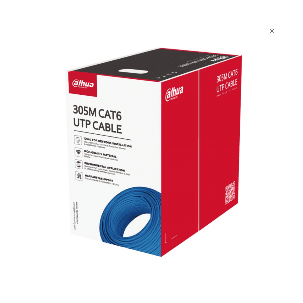 DAHUA DH-PFM923I-6UN-C, CAT6 305m, 24AWG 0.53mm, UTP, %100 Bakır, LSZH Halogen Free Kablo, Mavi Renk