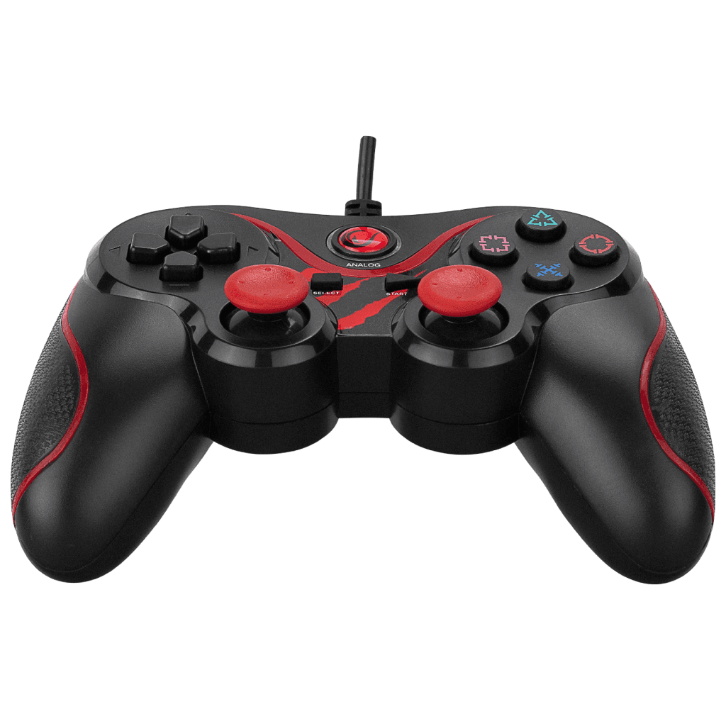 RAMPAGE SG-R601, Kırmızı, PC/PS3, 1.8mt Kablolu, Çift Titre┼şimli, GAMEPAD