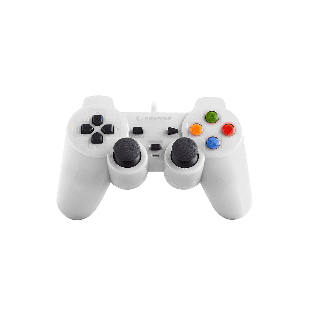 RAMPAGE SG-R602, Beyaz, PC/PS3, 1.8mt Kablolu, Çift Titre┼şimli, GAMEPAD