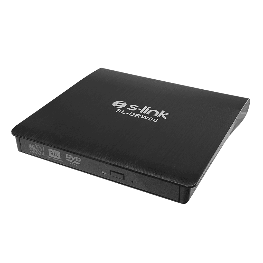 S-LINK SL-DRW06, USB 3.0, External, Siyah, Slim, CD-R/DVD-R/RW Optik Okuyucu/Yazıcı