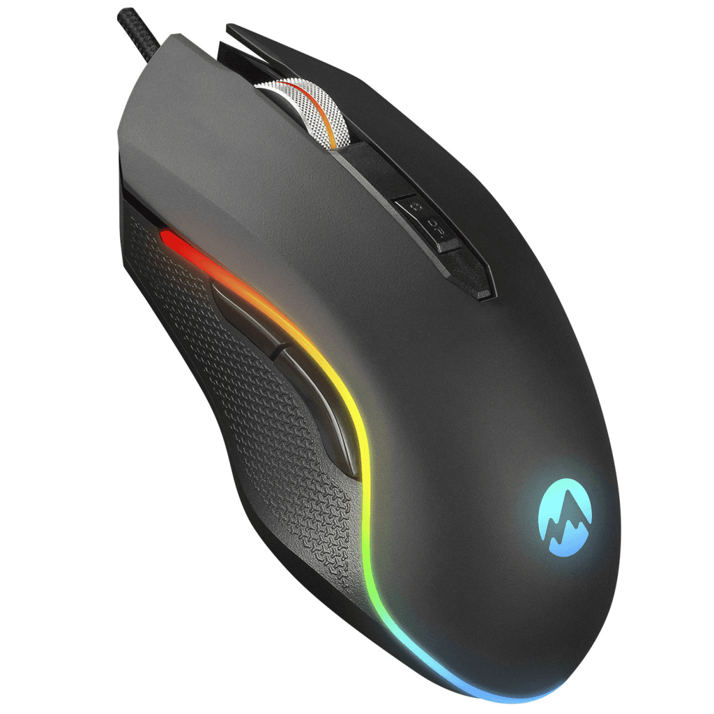 EVEREST SM-F09, TITANIO, RGB Aydınlatma, USB Kablolu, Programlanabilir 6 Tu┼şlu, Gaming Mouse, 7.200 DPI, Siyah