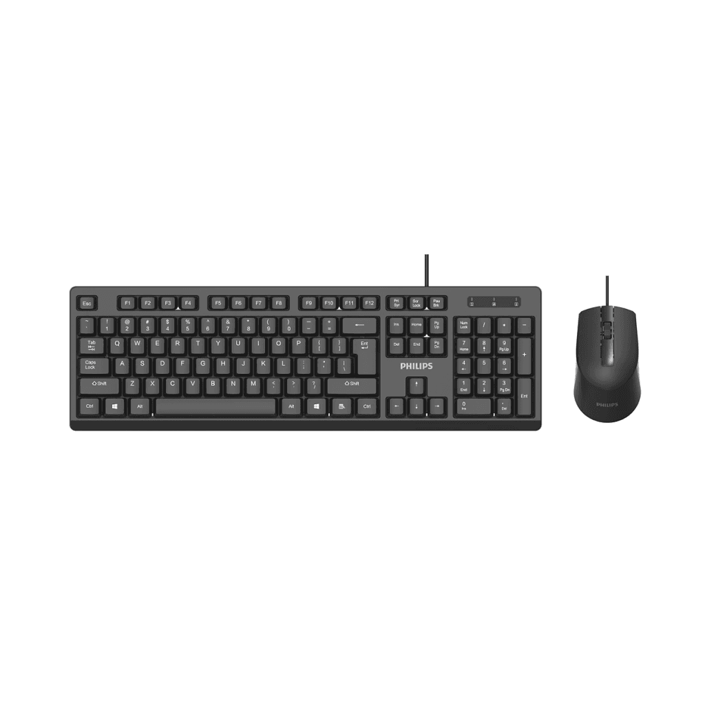 PHILIPS SPT6234B, Siyah, TürkÇe Q, USB Kablolu, Klavye Mouse Set