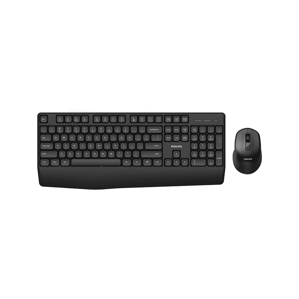 PHILIPS SPT6348B, Siyah, TürkÇe Q, 2.4Ghz Kablosuz, Multimedya Klavye Mouse Set