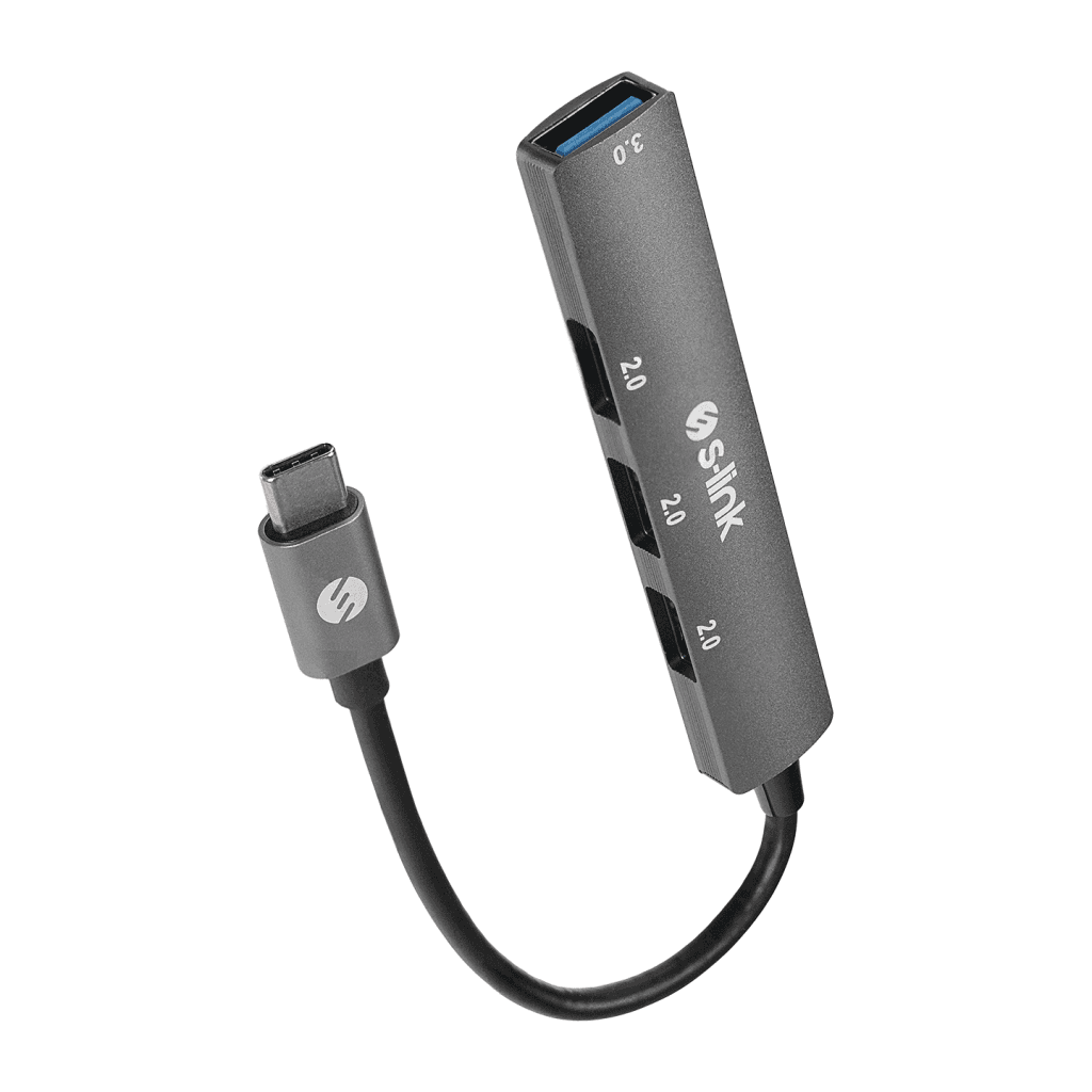 S-LINK SW-U324, Type-C to 3xUSB 2.0, 1xUSB 3.0, Metal, USB HUB
