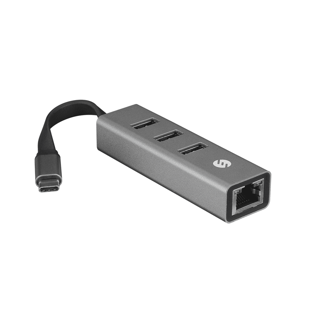 S-LINK SW-U3325, GigaBit, Type-C to RJ45, 3xUSB 3.0, Metal, Ethernet Kartı