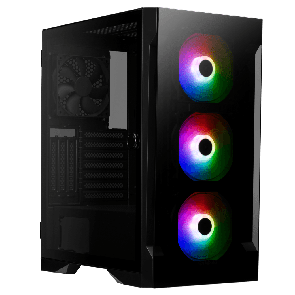 GAMDIAS TALOS E2 Elite, 750W, 80+ Bronze, Tempered Glass, ARGB, ATX GAMING KASA