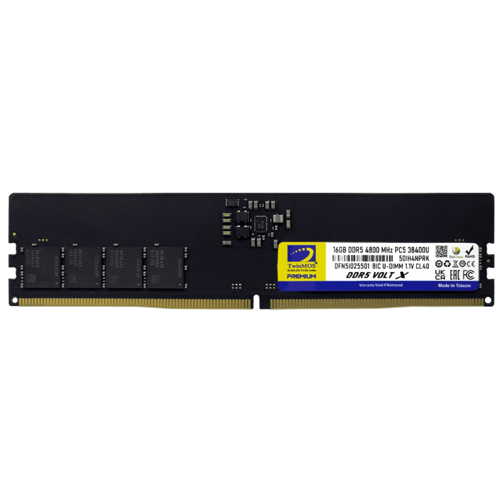 TwinMOS TMD516GB4800U40, 16GB, DDR5, 4800MHz,  CL40, 1.1V Desktop Ram