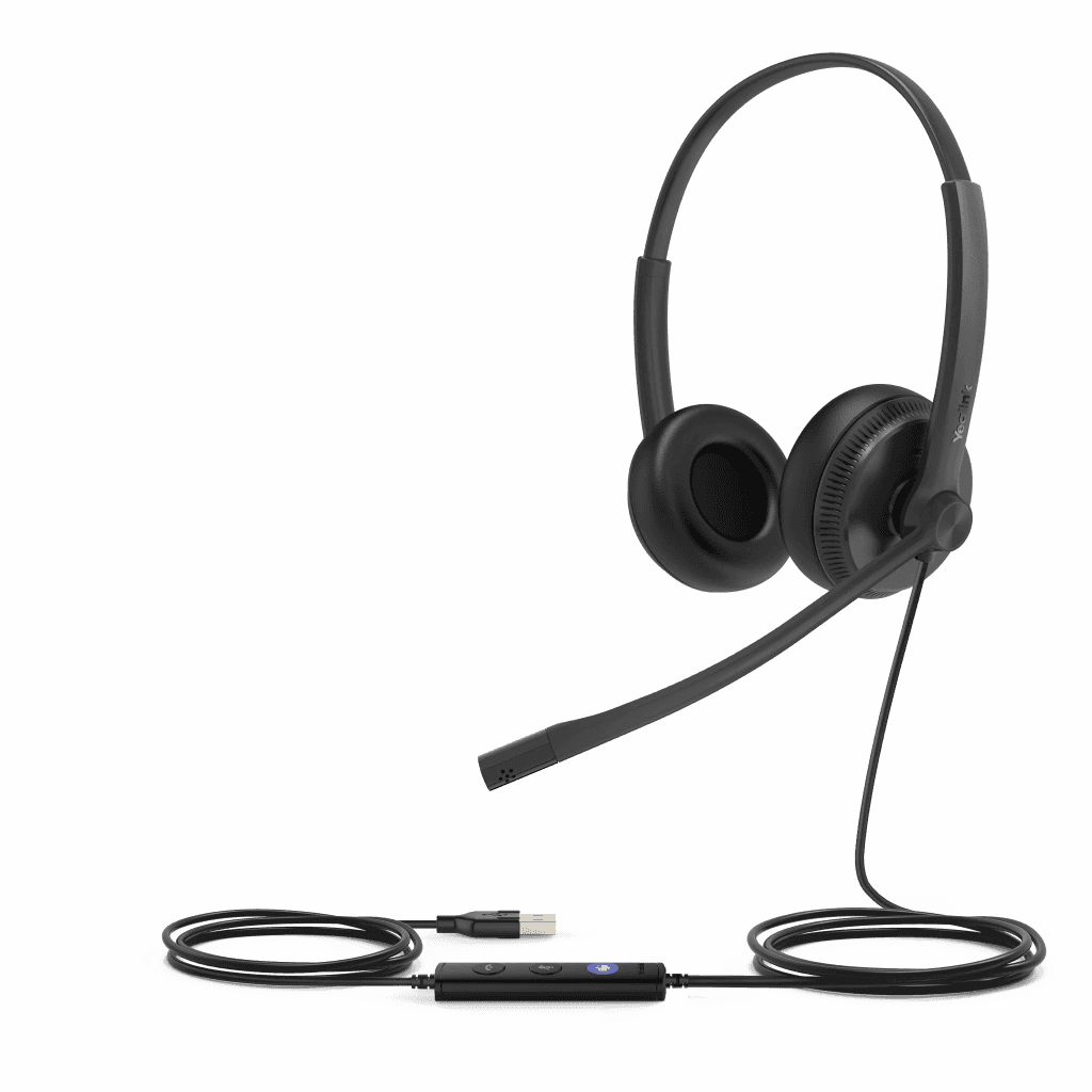 YEALINK UH34, Kablolu, Teams Uyumlu, 3,5mm Jac, USB-A, USB-C, Çift Taraflı, Gürültü Engelleyici, Ça─şrı Merkezi, Ofis, Toplantı, Microfonlu Kulaklık