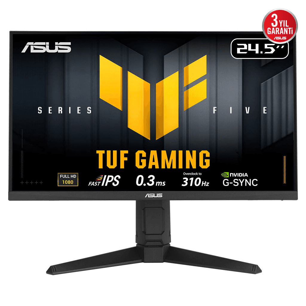 ASUS TUF GAMING VG259QMRL5A 24,5" 0.3ms, 310Hz, Full HD, DP, 2xHDMI, Hoparlör, Pivot, Fast IPS LED, ELMB Sync Premium, GAMING Monitör