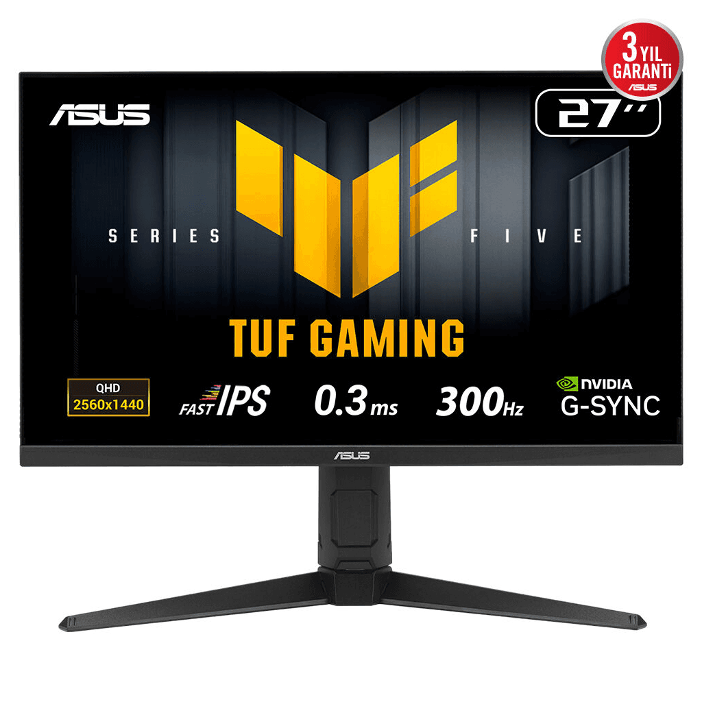 ASUS TUF GAMING VG27AQML5 27" 0.3ms, 300Hz, QHD, DP, 2xHDMI, Type-C, Fast IPS Panel, Dü┼şük Mavi I┼şık, FreeSync Premium, GAMING Monitör
